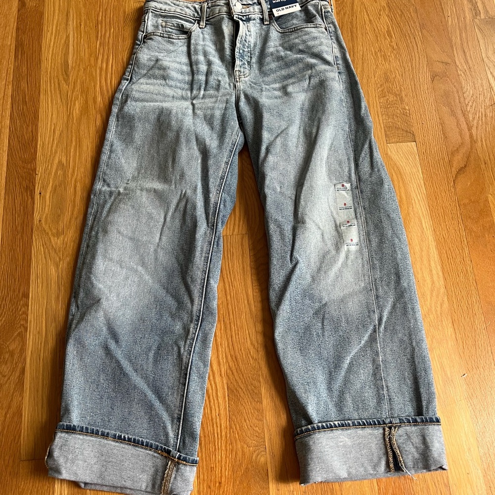 Old Navy Light Blue Wide Leg Jeans